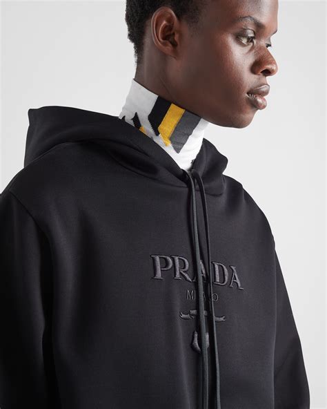 prada signaux hoodie|prada milano logo hoodie.